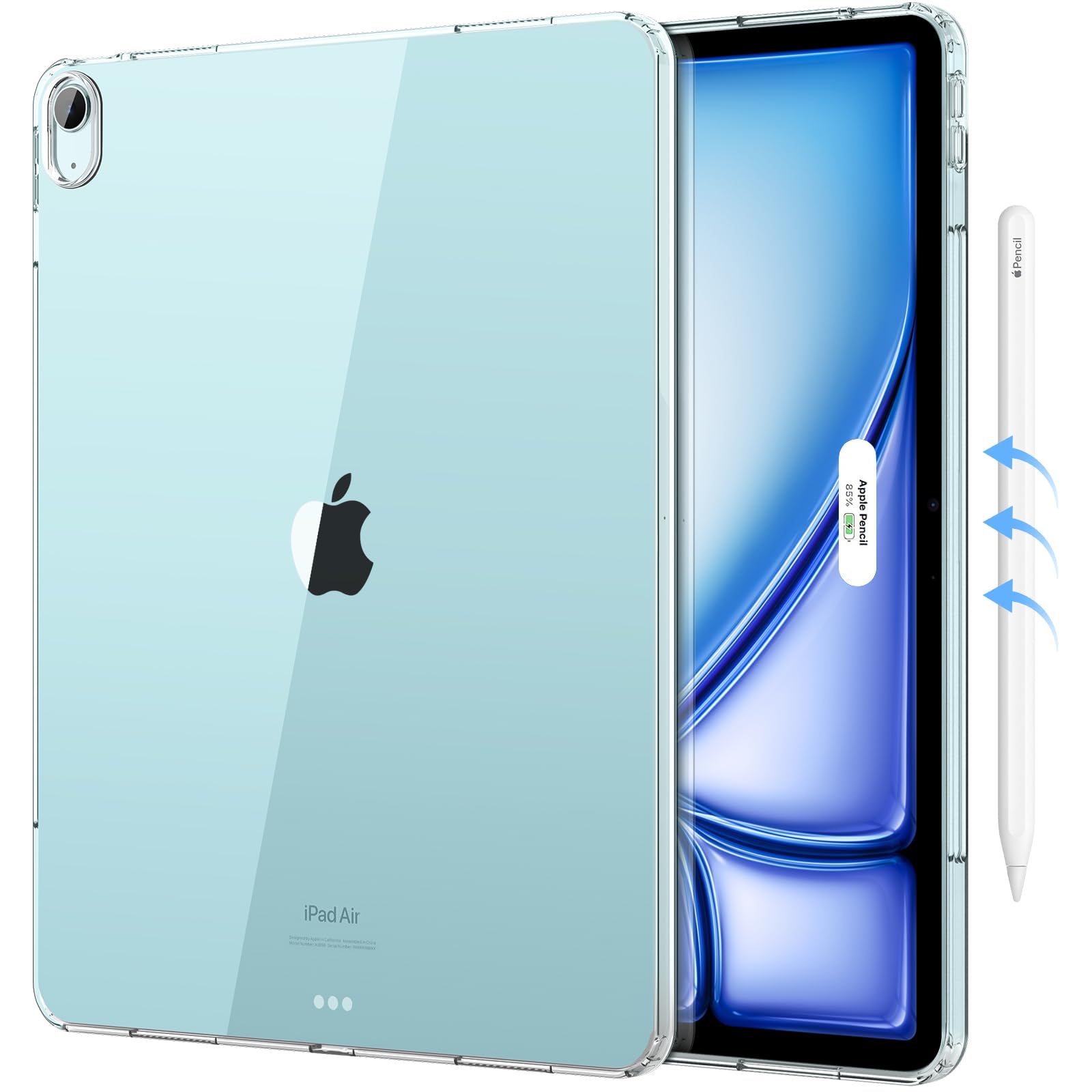 iPad Air シルバー 本体 + Apple Pencil＋カバー Amazon.com: MoKo Clear Case for iPad Air 13 2026/2025/2024